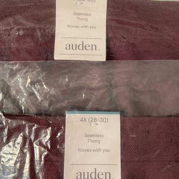 *free gift with purchase* 2 Brand new size 4X Auden Thongs in burgundy - Picture 3 of 7